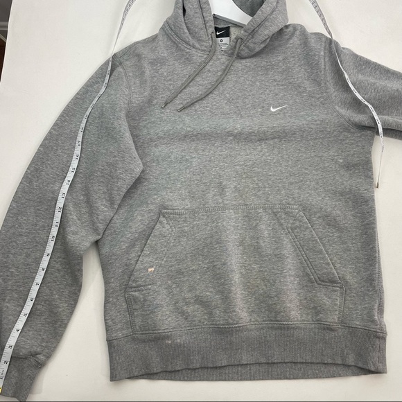 Vintage Nike Gray Mini Swoosh Embroidered Pullover Hoodie Size Medium - Picture 7 of 7